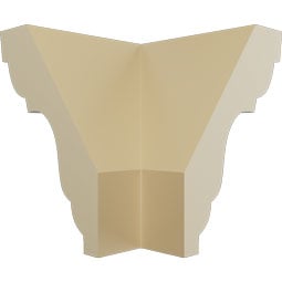 Ekena Millwork - MOC03X03PA - Endurathane Outside Corner for Palmetto Smooth Crown Moulding (matches moulding MLD03X03X04PA), 3"P x 3"H, Factory Primed