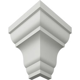 Ekena Millwork - MOC03X03PA - Endurathane Outside Corner for Palmetto Smooth Crown Moulding (matches moulding MLD03X03X04PA), 3"P x 3"H, Factory Primed