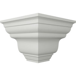 Ekena Millwork - MOC03X03DU - Endurathane Outside Corner Moulding (matches moulding MLD03X03X05DU), 3 7/8"P x 3 7/8"H, Factory Primed