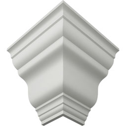 Ekena Millwork - MOC03X03DU - Endurathane Outside Corner Moulding (matches moulding MLD03X03X05DU), 3 7/8"P x 3 7/8"H, Factory Primed