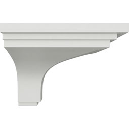 Ekena Millwork - MOC04X03DY - Endurathane Outside Corner Moulding (matches moulding MLD03X04X05DY), 4 1/8"P x 3 3/4"H, Factory Primed