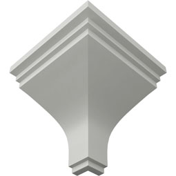 Ekena Millwork - MOC04X03DY - Endurathane Outside Corner Moulding (matches moulding MLD03X04X05DY), 4 1/8"P x 3 3/4"H, Factory Primed