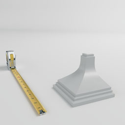 Ekena Millwork - MOC04X03DY - Endurathane Outside Corner Moulding (matches moulding MLD03X04X05DY), 4 1/8"P x 3 3/4"H, Factory Primed