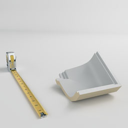 Ekena Millwork - MIC04X03DY - Endurathane Inside Corner Moulding, 4 1/8"P x 3 3/4"H (matches moulding MLD03X04X05DY), Factory Primed