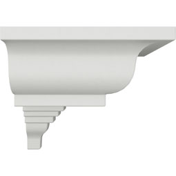 Ekena Millwork - MOC04X03BU - Endurathane Outside Corner Moulding (matches moulding MLD03X04X05BU), 4 1/2"P x 3 7/8"H, Factory Primed