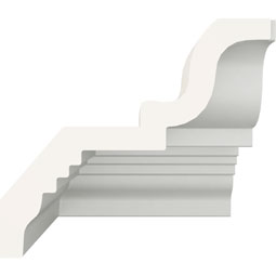 Ekena Millwork - MIC04X03BU - Endurathane Inside Corner Moulding, 4 1/2"P x 3 7/8"H (matches moulding MLD03X04X05BU), Factory Primed