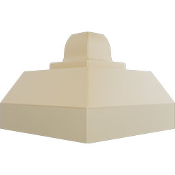 Ekena Millwork - MIC04X03BU - Endurathane Inside Corner Moulding, 4 1/2"P x 3 7/8"H (matches moulding MLD03X04X05BU), Factory Primed