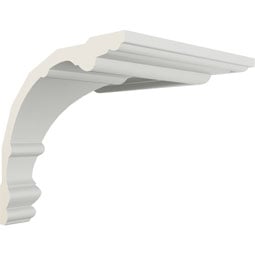 Ekena Millwork - MOC07X06FO - Endurathane Outside Corner Moulding (matches moulding MLD06X07X09FO), 7"P x 6 3/4"H, Factory Primed