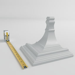 Ekena Millwork - MOC07X06FO - Endurathane Outside Corner Moulding (matches moulding MLD06X07X09FO), 7"P x 6 3/4"H, Factory Primed