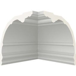 Ekena Millwork - MIC07X06FO - Endurathane Inside Corner Moulding, 7"P x 6 3/4"H (matches moulding MLD06X07X09FO), Factory Primed