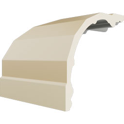 Ekena Millwork - MIC07X06FO - Endurathane Inside Corner Moulding, 7"P x 6 3/4"H (matches moulding MLD06X07X09FO), Factory Primed