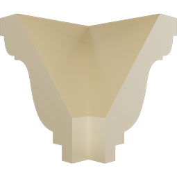 Ekena Millwork - MOC02X02LY - Endurathane Outside Corner for Lyon Traditional Smooth Crown Moulding (matches moulding MLD02X02X03LY), 2"P x 2"H, Factory Primed