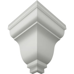Ekena Millwork - MOC02X02LY - Endurathane Outside Corner for Lyon Traditional Smooth Crown Moulding (matches moulding MLD02X02X03LY), 2"P x 2"H, Factory Primed