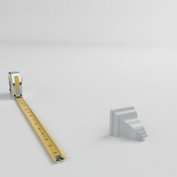 Ekena Millwork - MOC02X02LY - Endurathane Outside Corner for Lyon Traditional Smooth Crown Moulding (matches moulding MLD02X02X03LY), 2"P x 2"H, Factory Primed