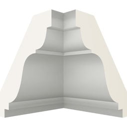 Ekena Millwork - MIC02X02LY - Endurathane Inside Corner for Lyon Traditional Smooth Crown Moulding, 2"P x 2"H (matches moulding MLD02X02X03LY), Factory Primed