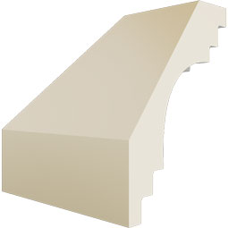 Ekena Millwork - MIC02X02DU - Endurathane Inside Corner Moulding, 2 3/4"P x 2 3/4"H (matches moulding MLD02X02X03DU), Factory Primed