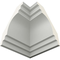 Ekena Millwork - MIC02X02DU - Endurathane Inside Corner Moulding, 2 3/4"P x 2 3/4"H (matches moulding MLD02X02X03DU), Factory Primed