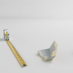 Ekena Millwork - MIC02X02DU - Endurathane Inside Corner Moulding, 2 3/4"P x 2 3/4"H (matches moulding MLD02X02X03DU), Factory Primed