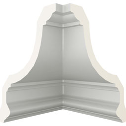 Ekena Millwork - MIC04X03TR - Endurathane Inside Corner for Maria Traditional Smooth Crown Moulding, 4 1/2"P x 6"H (matches moulding MLD03X04X05TR), Factory Primed