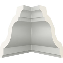 Ekena Millwork - MIC05X04ED - Endurathane Inside Corner Moulding, 5"P x 4"H (matches moulding MLD04X05X06ED), Factory Primed