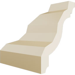 Ekena Millwork - MIC05X04ED - Endurathane Inside Corner Moulding, 5"P x 4"H (matches moulding MLD04X05X06ED), Factory Primed