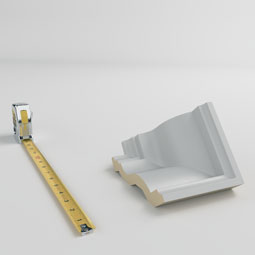 Ekena Millwork - MIC05X04ED - Endurathane Inside Corner Moulding, 5"P x 4"H (matches moulding MLD04X05X06ED), Factory Primed