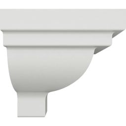 Ekena Millwork - MOC01X01OD - Endurathane Outside Corner for Odessa Traditional Smooth Crown Moulding (matches moulding MLD01X01X02OD), 1 5/8"P x 1 5/8"H, Factory Primed