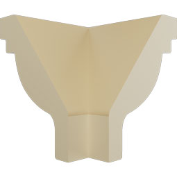 Ekena Millwork - MOC01X01OD - Endurathane Outside Corner for Odessa Traditional Smooth Crown Moulding (matches moulding MLD01X01X02OD), 1 5/8"P x 1 5/8"H, Factory Primed
