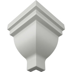 Ekena Millwork - MOC01X01OD - Endurathane Outside Corner for Odessa Traditional Smooth Crown Moulding (matches moulding MLD01X01X02OD), 1 5/8"P x 1 5/8"H, Factory Primed