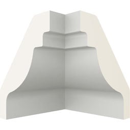 Ekena Millwork - MIC01X01OD - Endurathane Inside Corner for Odessa Traditional Smooth Crown Moulding, 1 5/8"P x 1 5/8"H (matches moulding MLD01X01X02OD), Factory Primed