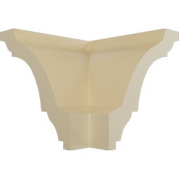 Ekena Millwork - MOC03X03SA - Endurathane Outside Corner for Salem Traditional Smooth Crown Moulding (matches moulding MLD03X03X04SA), 3 1/4"P x 3 1/4"H, Factory Primed