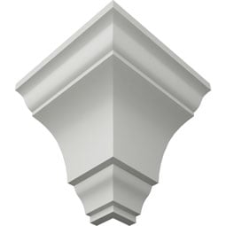 Ekena Millwork - MOC03X03SA - Endurathane Outside Corner for Salem Traditional Smooth Crown Moulding (matches moulding MLD03X03X04SA), 3 1/4"P x 3 1/4"H, Factory Primed