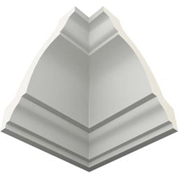 Ekena Millwork - MIC03X03SA - Endurathane Inside Corner for Salem Traditional Smooth Crown Moulding, 3 1/4"P x 3 1/4"H (matches moulding MLD03X03X04SA), Factory Primed