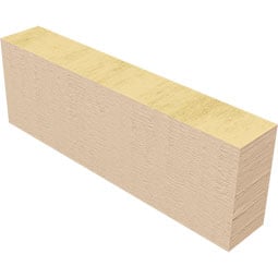 Ekena Millwork - RFTURBLK - Timberthane Rough Cedar Faux Wood Block Rafter Tail, Primed Tan