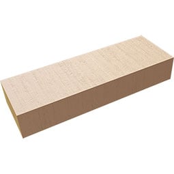 Ekena Millwork - RFTURBLK - Timberthane Rough Cedar Faux Wood Block Rafter Tail, Primed Tan