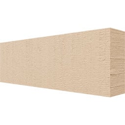 Ekena Millwork - RFTURBLK - Timberthane Rough Cedar Faux Wood Block Rafter Tail, Primed Tan