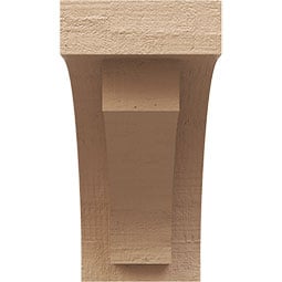 Ekena Millwork - RFTURRIV - Rivera Rough Cedar Woodgrain TimberThane Rafter Tail, Primed Tan