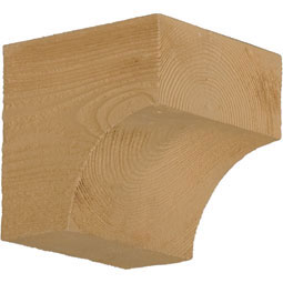 Fypon, Ltd. - BKT5X5X3S - 3 1/2"W x 5 1/2"D x 5 1/2"H Bracket, Timber Texture