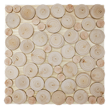 Ekena Millwork - WPW12X12TCMEEU - TideCraft Timbercut Wood Mosaic Wall Tile, 11 7/8"W x 11 7/8"H x 1/2"P, Eucalyptus