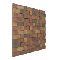 Ekena Millwork - WPW12X12ACMEME - TideCraft Ancient Wood Mosaic Wall Tile, 11 7/8"W x 11 7/8"H x 1/2"P, Old Boat Wood