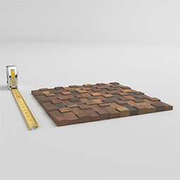 Ekena Millwork - WPW12X12ACMEME - TideCraft Ancient Wood Mosaic Wall Tile, 11 7/8"W x 11 7/8"H x 1/2"P, Old Boat Wood