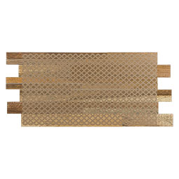 Ekena Millwork - WPW24X12HCMEME - TideCraft Hacienda Wood Mosaic Wall Tile, 23 3/4"W x 11 7/8"H x 1/2"P, Old Boat Wood