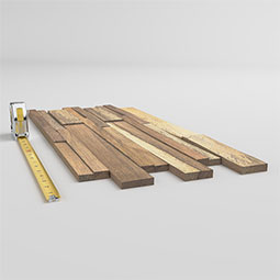 Ekena Millwork - WPW24X12HCMEME - TideCraft Hacienda Wood Mosaic Wall Tile, 23 3/4"W x 11 7/8"H x 1/2"P, Old Boat Wood