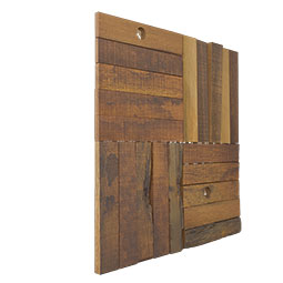 Ekena Millwork - WPW12X12FSMEOL - TideCraft Farmstead Wood Mosaic Wall Tile, 11 7/8"W x 11 7/8"H x 3/4"P, Old Boat Wood