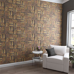 Ekena Millwork - WPW12X12FSMEOL - TideCraft Farmstead Wood Mosaic Wall Tile, 11 7/8"W x 11 7/8"H x 3/4"P, Old Boat Wood