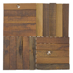 Ekena Millwork - WPW12X12FSMEOL - TideCraft Farmstead Wood Mosaic Wall Tile, 11 7/8"W x 11 7/8"H x 3/4"P, Old Boat Wood