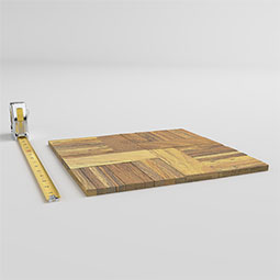 Ekena Millwork - WPW12X12CSMEME - TideCraft Countryside Wood Mosaic Wall Tile, 11 7/8"W x 11 7/8"H x 1/2"P, Old Boat Wood