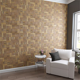Ekena Millwork - WPW12X12CSMEME - TideCraft Countryside Wood Mosaic Wall Tile, 11 7/8"W x 11 7/8"H x 1/2"P, Old Boat Wood