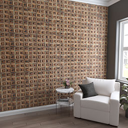 Ekena Millwork - WPW12X12WGMEOL - TideCraft Wedge Wood Mosaic Wall Tile, 11 7/8"W x 11 7/8"H x 1/2"P, Old Boat Wood