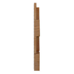 Ekena Millwork - WPW12X12RSMEPI - TideCraft Raised Wood Mosaic Wall Tile, 11 7/8"W x 11 7/8"H x 1/2"P, Pine